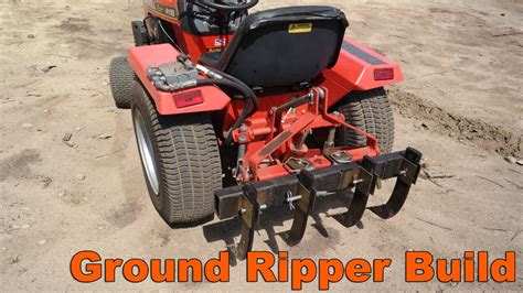 Garden Tractor Ground Ripper Cultivator Attachment Build Youtube