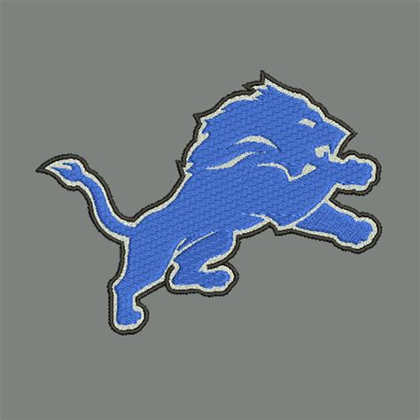 5 Size Detroit Lions Embroidery Design Instant Download Etsy