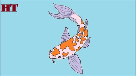 How To Draw A Koi Fish Step By Step Fish Drawing Easy Youtube