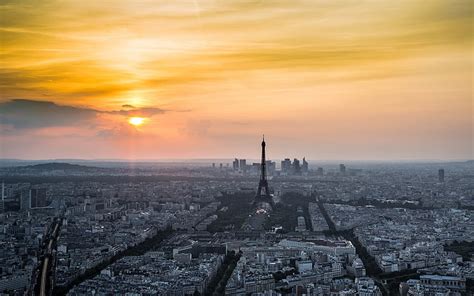 Hd Wallpaper Aerial Photo Of Cityscape Paris Eiffel Tower Night