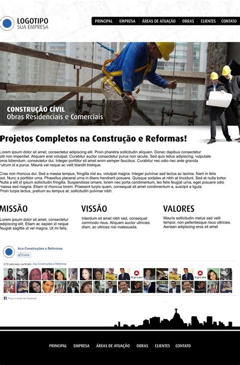 Em Desenvolvimento Projeto Web Site Cliente Aca Constru Es E Reforma