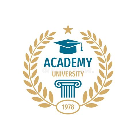 University College School Badge Logo Design Academy Emblem Stock