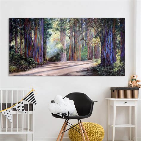 Hdartisan Wall Art Canvas Printed Oil Painting For Living Room Road In