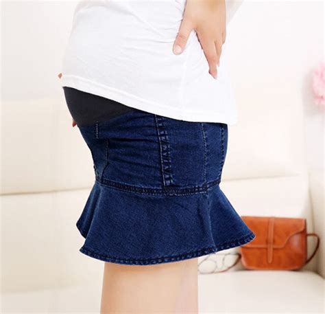 Summer Maternity Skirt Package Hip Denim Skirt For Pregnant Women Maternity Short Belly Skirt