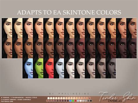 Sims 4 Cc Custom Content Skin Tones Pralinesims Tender Skin