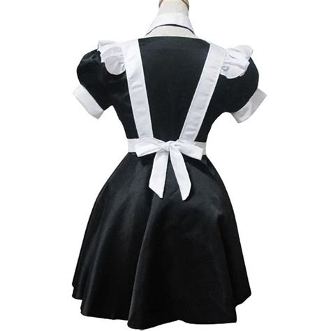 Womens Anime Cosplay Costume French Apron Maid Fancy