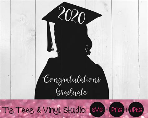 2020 Congratulations Graduate Svg Congrats Grad Svg Girl Graduate Sv