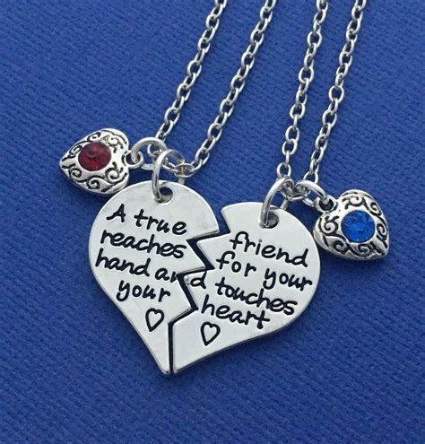 Matching Necklaces Friendship Necklace For 2 Best Friend Etsy
