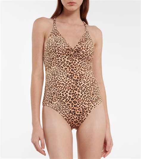 Ulla Johnson Madeira Leopard Print Swimsuit In Snow Leopard ModeSens
