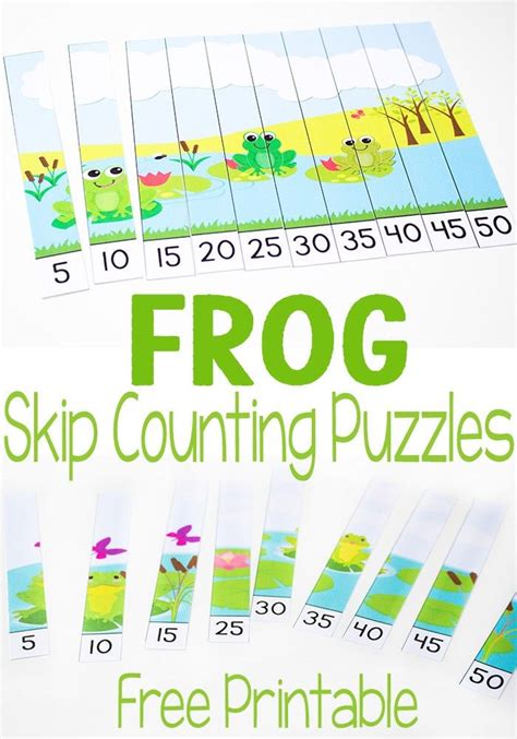 These Frog Skip Counting Puzzles Are So Much Fun What A Great Way To