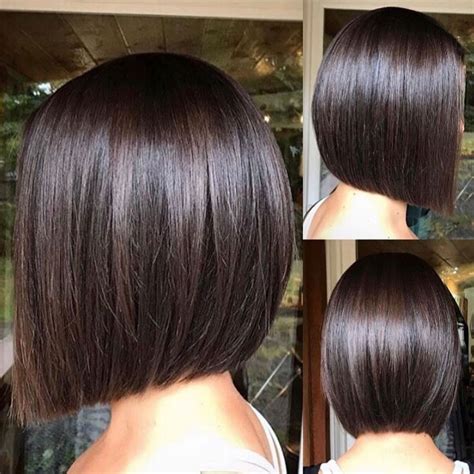 Chic Blunt Bob For Brunettes Textured Bob Hairstyles Bobs For Thin