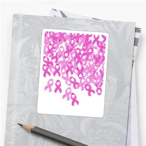 Breast Cancer Awareness Pink Velvet Ribbons Sticker By Havendesign Redbubble