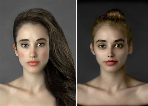Woman Had Her Face Photoshopped In More Than 25 Countries To Compare