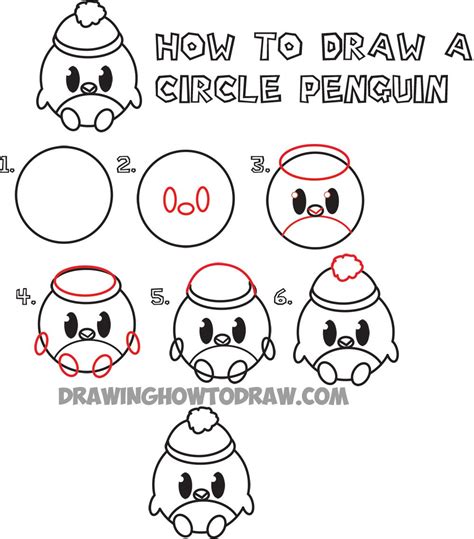 Step by step drawing !! Big Guide to Drawing Cute Circle Animals Easy Step by Step ...
