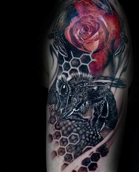 50 Bee Tattoo Designs For Men 2023 Inspiration Guide