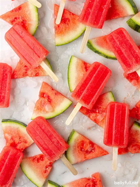 Watermelon Popsicles Recipe Kid Friendly Or Boozy Belly Full