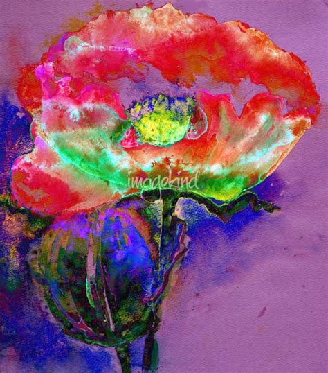Abstract Poppy Mixed Media Artwork For Sale On Fine Art Prints