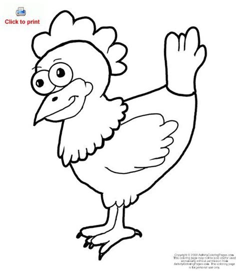 You can introduce the child to different animals in coloring pages on our website. Chicken Coloring Page | Animal coloring pages, Farm animal ...