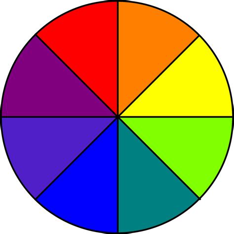 Simple Colour Wheel Chart Free Transparent Clipart Cl