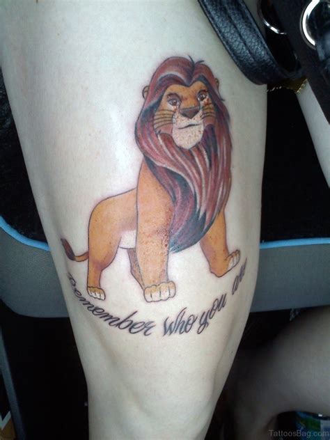48 Nice Looking Lion Tattoos On Thigh Tattoo Designs