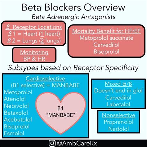 Beta Blockers Overview Beta Adrenergic Antagonists