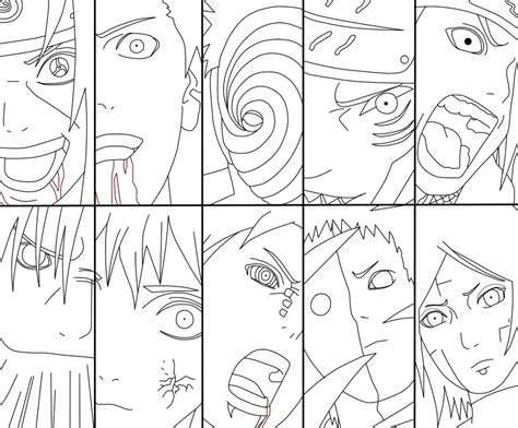 Akatsuki Members By Fabiansm Naruto Sketch Drawing Naruto Drawings