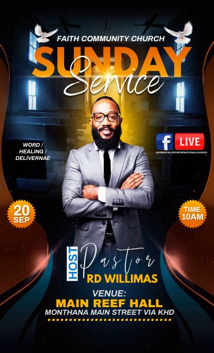 Sunday Service Flyer Template Postermywall