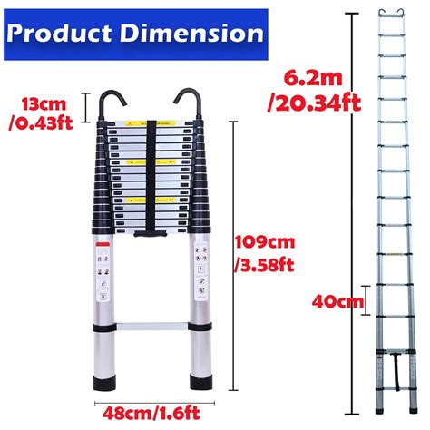 Folding Multipurpose Telescopic Ladders Loft Aluminium Heavy Duty