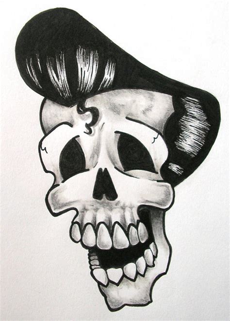Rockabilly Skull By Inkedforlife On Deviantart