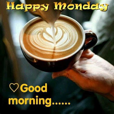 Happy Monday Good Morning Quote With Coffee Pictures