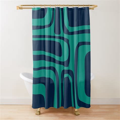 Palm Springs Retro Midcentury Modern Abstract Pattern In Mid Mod Navy