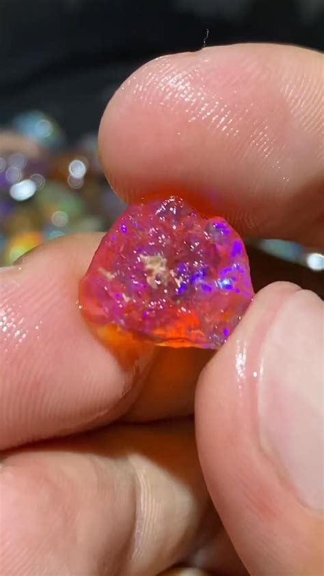 Amazing Rough Pink Fire Opal Ready To Polish Available Now Opal