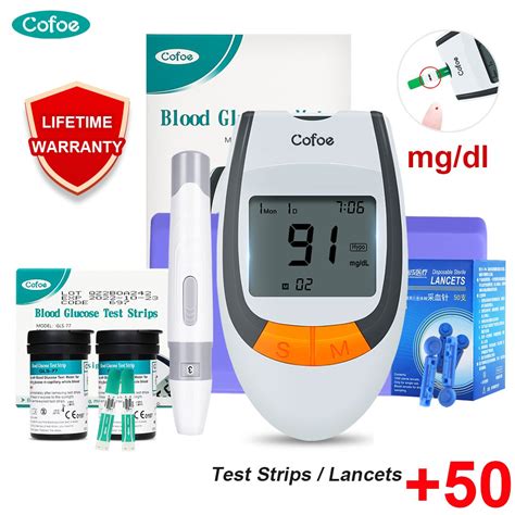 Cofoe Glm Glucometer Blood Glucose Meter Monitor Diabetes Tester