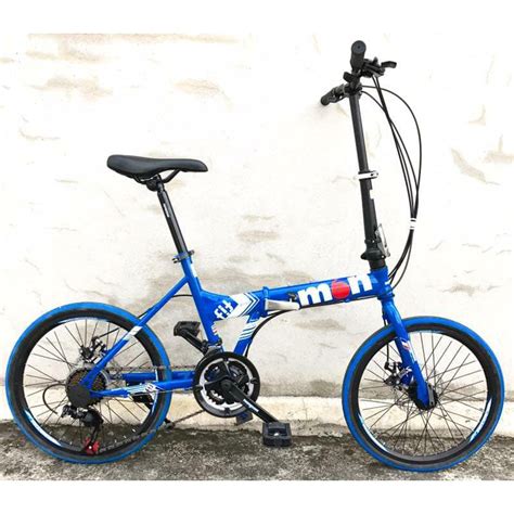 Low stand over steel frame color matched plastic mag wheels foot brake for confident stopping alloy 2 bolt stem for strength with two piece. CHIN Folding Bike 20er Disc Brake 21 Shimano Adult & Kids ...