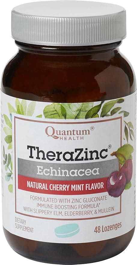 Quantum Thera Zinc Echinacea Lozenges Cherry Mint 48 Lozenges Amazonca Health And Personal Care