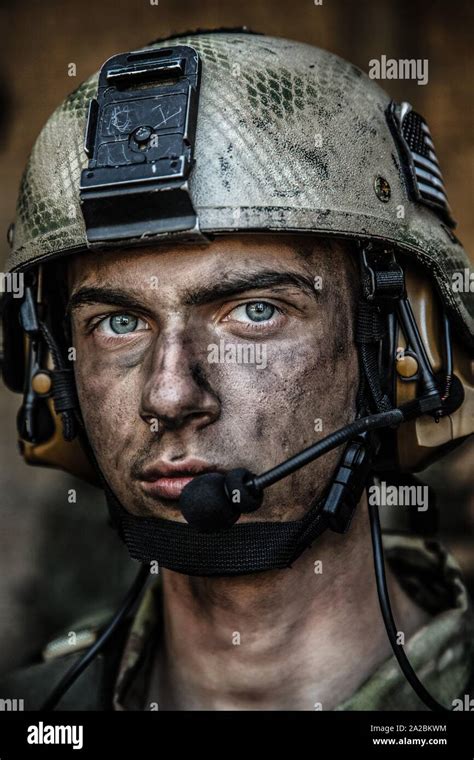 Portrait Face American Soldier High Resolution Stock Photography And