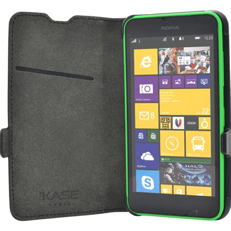 Coque Clapet Aimantée Avec Pochette Cb Pour Nokia Lumia 635 Noir