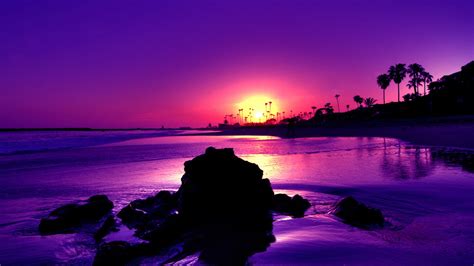 Gorgeous Purple Sunset Hd Wallpaper