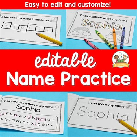 Editable Name Books Preview Pre K Pages