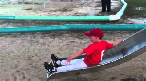 Kid Sliding Down Big Slide Youtube