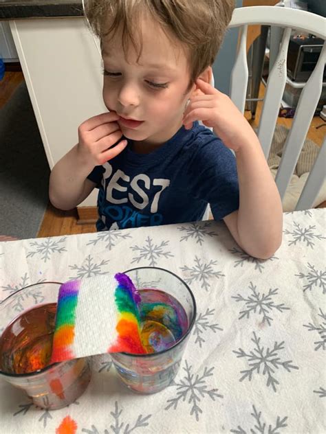 Climbing Rainbow Science Experiment For Kids