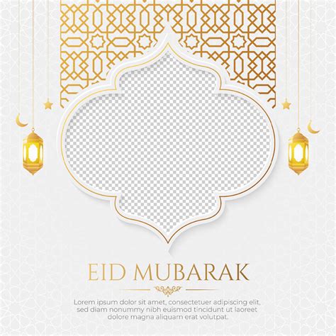 Eid Mubarak Golden Luxury Islamic Social Media Post With Arabic Style