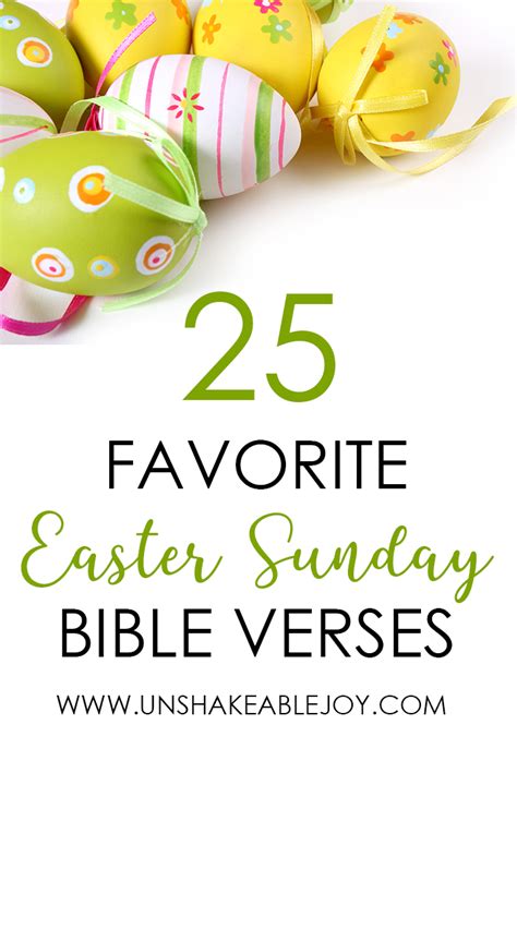 25 Favorite Easter Sunday Bible Verses Unshakeable Joy