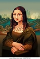 Interpretación de la Mona Lisa, famosa: vector de stock (libre de ...