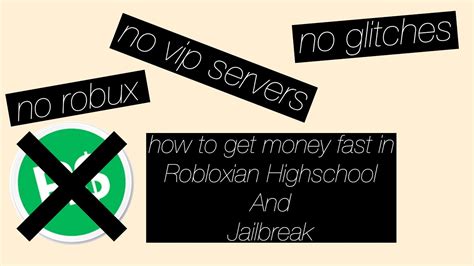 You can use your earned robux in other games, to purchase catalog items, or you can eventually cash out for real world money using the developer exchange program. How To Get Money FAST in Robloxian Highschool and Jailbreak - YouTube