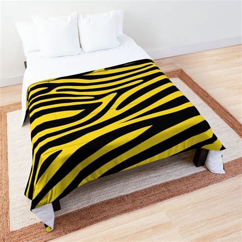 Yellow Zebra Print Comforter By Ayoub14 In 2022 Black Comforter