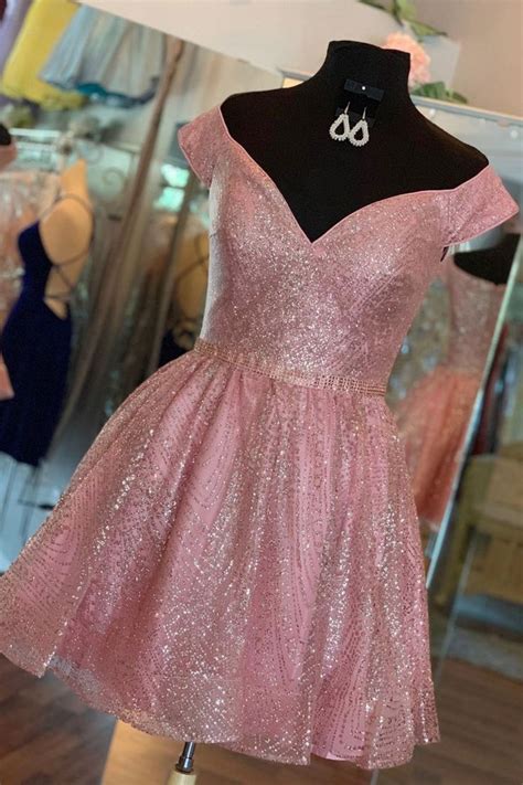 sparkle short pink sequins homecoming dress from dreamdressy pink homecoming dress homecoming