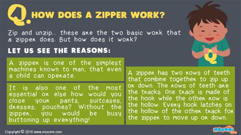 It appears to work better for some conditions better than it does others. How does a Zipper work? - Answer Me for Kids | Mocomi