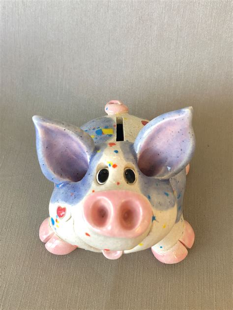 Piggy Banks Hand Made Pigs Stoneware Pigs Clay Pigs Etsy