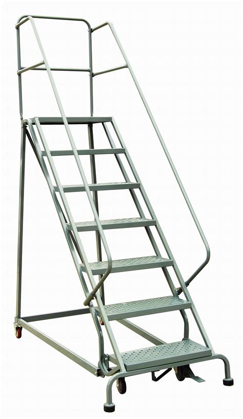 Industrial Steel Rolling Ladders Rl Series China Steel Step Ladder